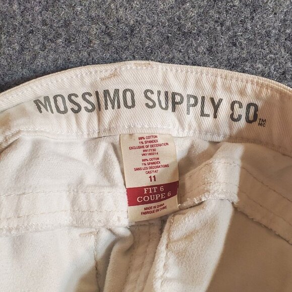 Mossimo Womens Denim Low Rise Short Short White Distressed Jean Shorts Size 11 - Picture 15 of 16